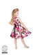 Kids Audrey 50s Cream Floral Swing Dress, lasten kellomekko