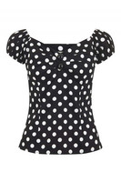 Dolores Top Black White, toppi