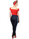 Rebel Kate Denim Jeans Blue, korkeavyötäröiset farkut
