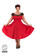 Red Mesh Swing Dress Plus