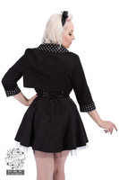 Black White Small Polka Dot Bolero, (XS,S-koko)