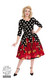 Red Roses Velvet Dress (XS,S)