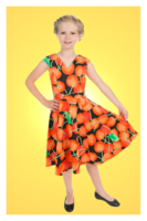 Royal Ann Cherry Dress In Black, lasten kellomekko