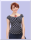 Dolores Top Polka Blue, toppi