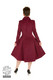 Evelyn Swing Coat in Burgundy, leveähelmainen talvitakki