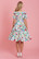 Darlene Green Floral Swing Dress, kellomekko