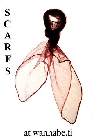 Chiffon scarf, wine