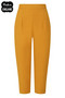 50061 HELL BUNNY AMELIE CIGARETTE TROUSERS, MUSTARD