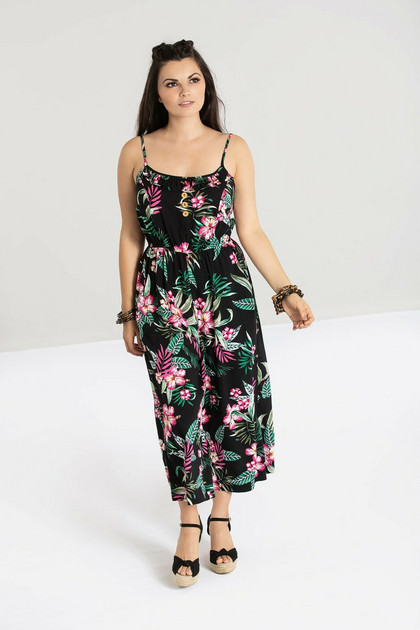 Hell Bunny Kalani Jumpsuit, Black 
