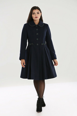 80013 HELL BUNNY TIDDLYWINKS COAT, NVY