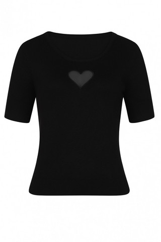 60035 HELL BUNNY HEART TOPPI, MUSTA