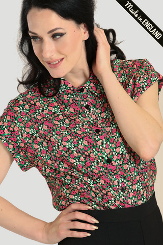 60124 HELL BUNNY EFFIE BLOUSE