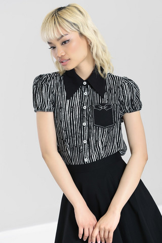 60114 HELL BUNNY REGAN BLOUSE