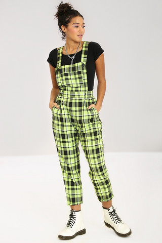 50203 HELL BUNNY ALICIA DUNGAREES, GRN