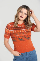 60193 HELL BUNNY VIXEY JUMPER, brown