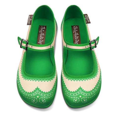 HCD16 HAVANA Mary Jane Flat, vihreä
