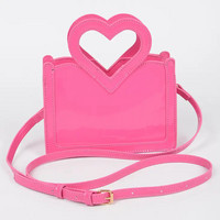 BAG5658 pieni SYDÄNKAHVA käsilaukku,  fuksia