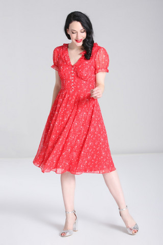 40375 HELL BUNNY CASSIOPEIA sifonkinen midimekko