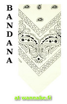 bandana, white