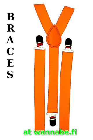braces, plain orange