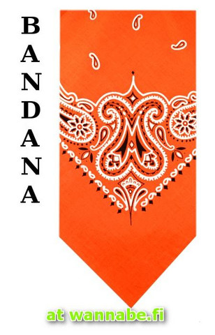 bandana, neon orange
