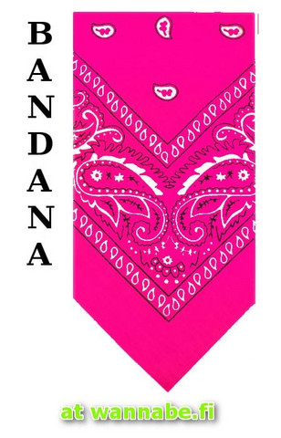 bandana, neon pink