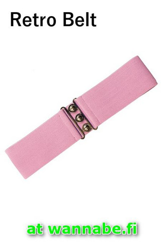 7065 HELL BUNNY RETRO BELT, DOLLY PINK