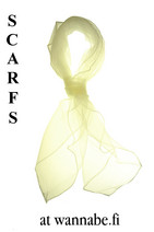 Chiffon scarf, off white