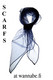 Chiffon scarf, navy blu