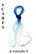 Chiffon scarf, pastel blu