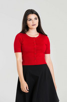6586 HELL BUNNY WENDI CARDIGAN, RED