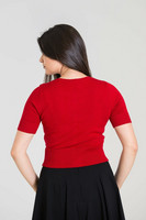 6586 HELL BUNNY WENDI CARDIGAN, RED