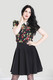 50229 HELL BUNNY GRETA polvimittainen swing hame, musta