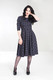 4734 HELL BUNNY PEEBLES sininen kellohelmainen hihallinen 50´s mekko