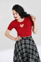 60217 HELL BUNNY HEART TOP, RED