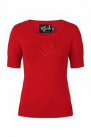 60217 HELL BUNNY HEART TOP, RED
