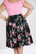 50030 HELL BUNNY KALANI 50-luvun tyylin hibiscus kukkainen kellohame blk