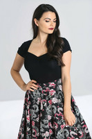 60156 HELL BUNNY MIA TOP, BLACK