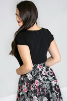 60156 HELL BUNNY MIA TOP, BLACK