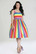 40059 HELL BUNNY OVER THE RAINBOW 50-luvun tyylin sateenkaariraitainen mekko