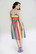 40059 HELL BUNNY OVER THE RAINBOW 50-luvun tyylin sateenkaariraitainen mekko