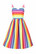 40059 HELL BUNNY OVER THE RAINBOW 50-luvun tyylin sateenkaariraitainen mekko