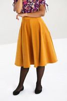 50002 HELL BUNNY JEFFERSON SKIRT, MUSTARD