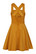 40006 HELL BUNNY WONDER YEARS PINAFORE DRESS, MUSTARD
