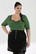 60052 HELL BUNNY WARLOCK TOP,  BLK/GRN