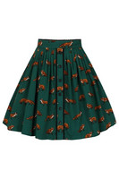 50020 HELL BUNNY VIXEY SKIRT, GRN