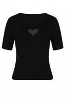 60035 HELL BUNNY HEART TOP, BLK