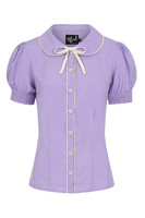 60063 HELL BUNNY CALLISTE BLOUSE, lav