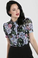 60070 HELL BUNNY MAGNOLIA BLOUSE