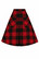 50071 HELL BUNNY TEEN SPIRIT MID SKIRT, BLK/RED